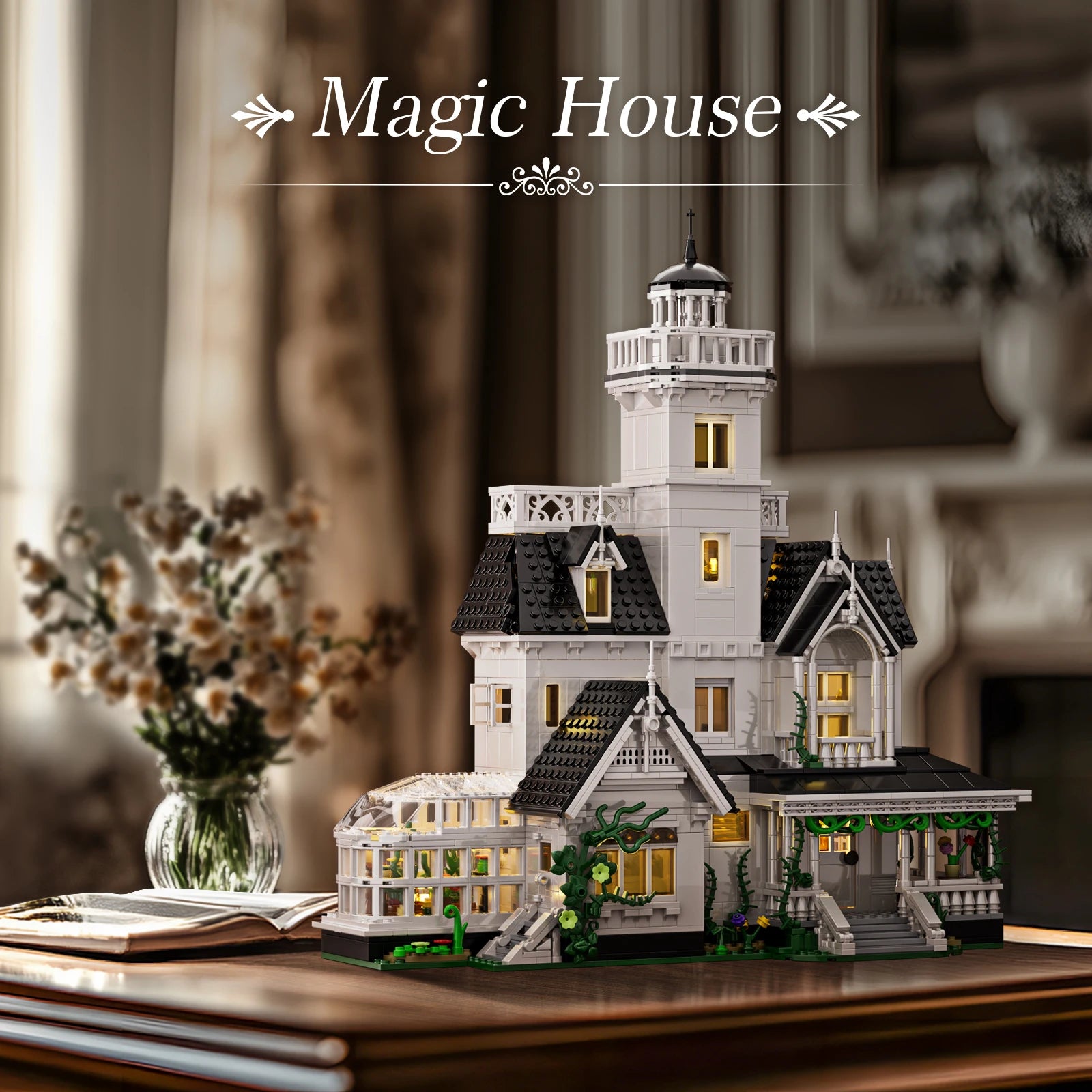 Magic House Owens Home Building Blocks Set Medieval Architecture Vintage Cottage Collection Bricks Toys Gifts Fans Adults