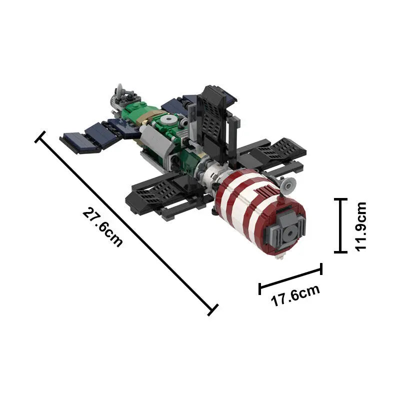 601 Pcs MOC Space Series 1:110 Salyut 7 DOS-6 Space Station with Kosmos 1686 Building Block DIY Assembling Brick Toys MOC-74674