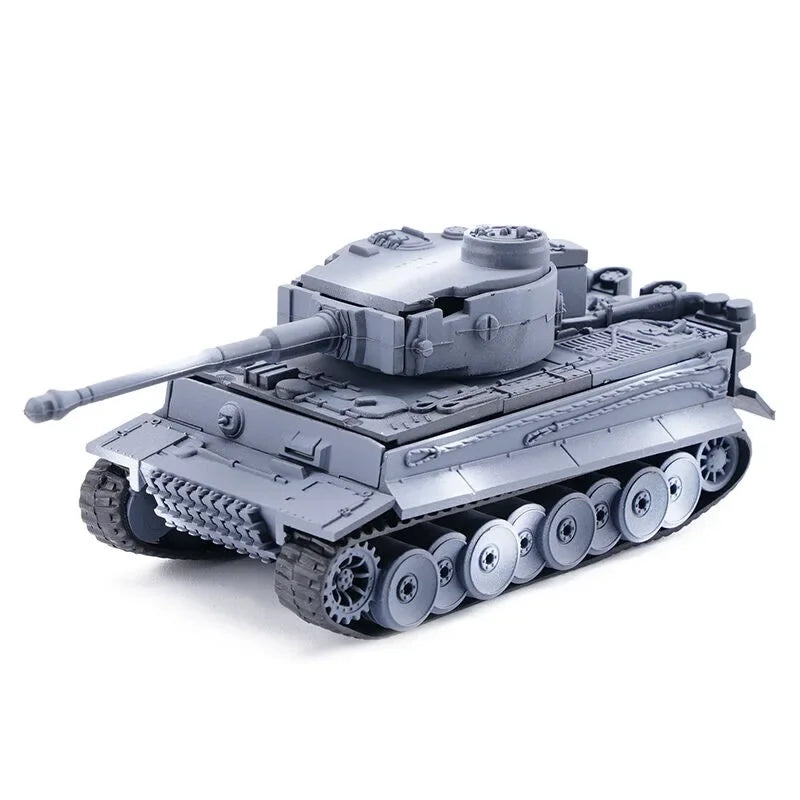 4D Tank Model Building Block WWII German Tiger Panther Tank Military Assembly Model 1:72 Simulation Tank Table Toys Gift For Boy