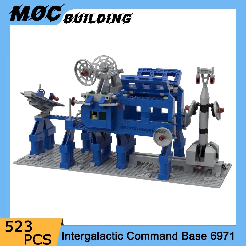 MOC Building Blocks Space Station Series Mobile Launch Control Pod Model Command Supply Base Creative Toys DIY Bricks Xmas Gifts