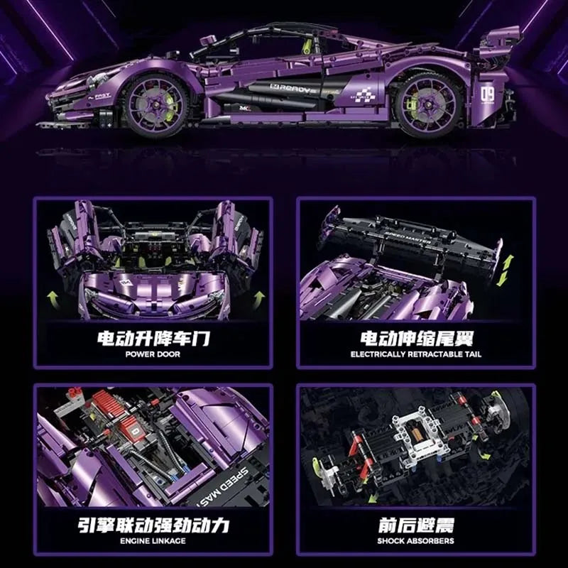 3568pcs RC Technical Remote Control Sports Car Building Blocks Model MOC P1 Racing Car Bricks Toys for Boys Kids Gift Set