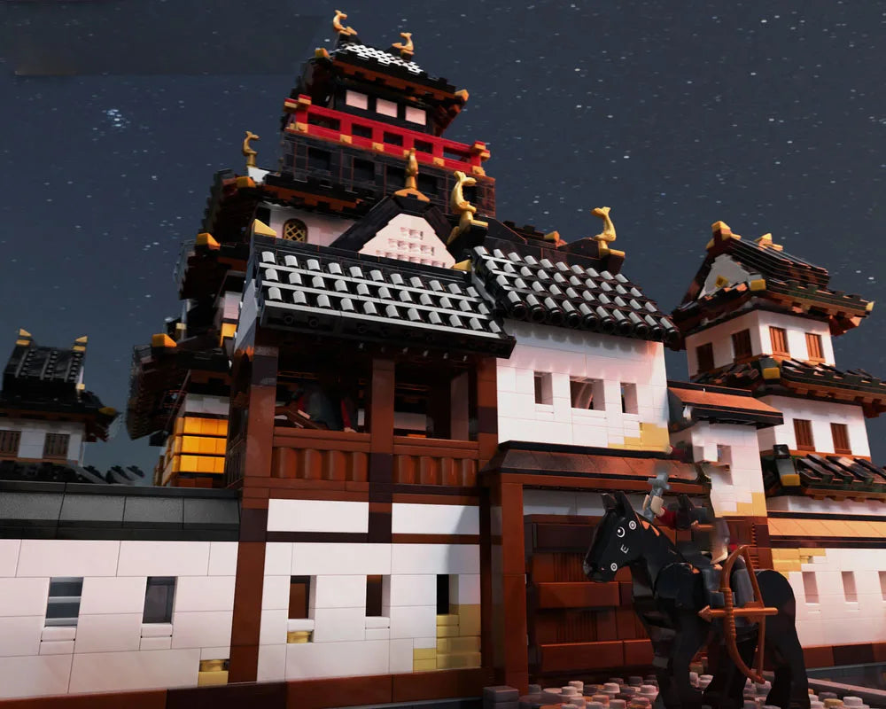 New MOC Building Block Model Boutique Medieval Japanese Shogun Castle Children's Toy Gift DIY Assembly Set