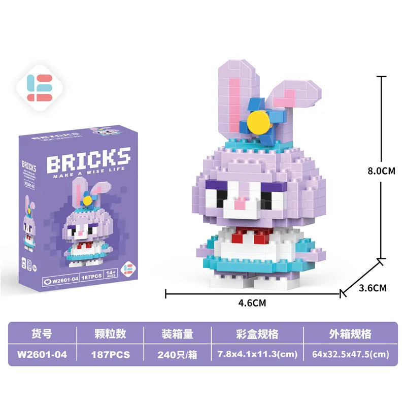 Disney Small Granular Building Model Toy Cartoon Character Stitch, SpongeBob Mini Block Toy Christmas Gift for Children - CADA BRICKS®