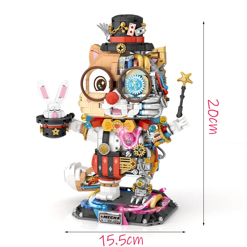 LOZ-1956 Luminous mechanical Squirrel Sorcerer puzzle model assembled children's adult building blocks toy holiday gift - CADA BRICKS®