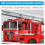 Simulation City Firefighter Rescue Engineering Vehicle Movable Building Block Fire Trucks Model Kit Childrens Assembled Toy Gift - CADA BRICKS®