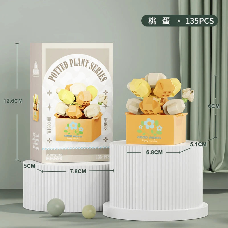 Bouquet Flower Mini Diy Building Block Toys for Children Bricks Blocks for Adults Constructor Micro Bricks Construction Set Gift - CADA BRICKS®