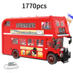 1770 Pcs Cada London Double Deck Bus Building Blocks Red Balloon Light Party City School Technical Car Bricks Toys for Kids Gift - CADA BRICKS®