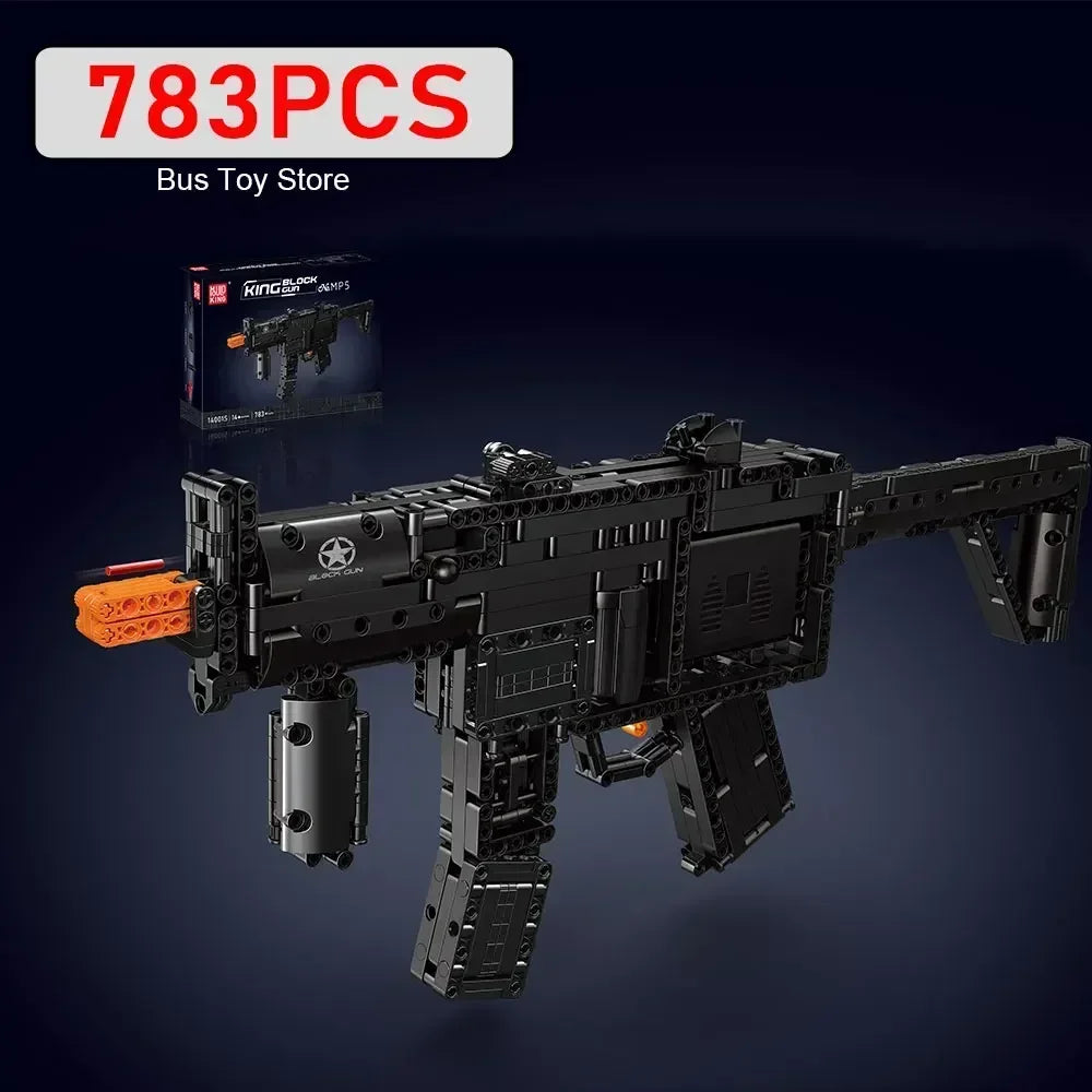 Mould King Ww2 Military Series Building Block Gun Series MP5 Submachine Gun Toys Sustainable Shooting Boys Adult Christmas Gifts