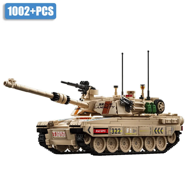 Military WW2 MOC Leopard 2A7 Army Main Battle Tank Soldiers Building Blocks Bricks M1 T90M Tank Set For Children Boys Gifts - CADA BRICKS®