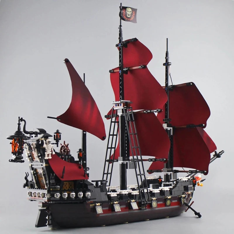 Pirates Of The Caribbeans Queen Anne Revenge Warship The Black Pearl 4195 4184 Ship Building Blocks Model Toys Bricks Kids Gifts - CADA BRICKS®