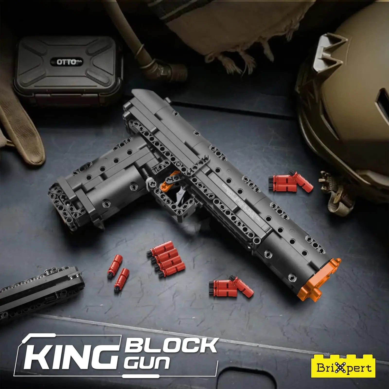 Mould King 14004 Scale Desert Eagle Building Kit with Functional Trigger Collectible Model for Adults Teens Gift Educational Toy