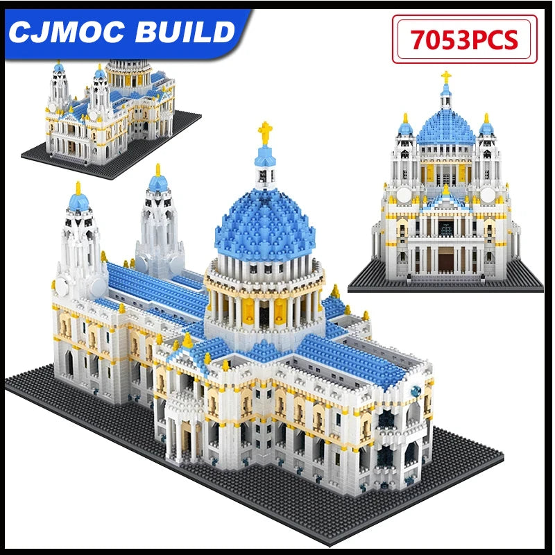 7053 Pcs City Mini St Paul Cathedral Architecture Building Blocks Famous Castle Moc Bricks Educational Gifts Toys For Children - CADA BRICKS®