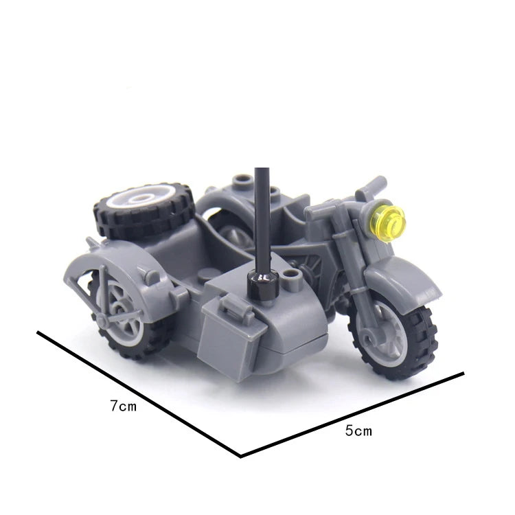 Military Weapons Guns Mortar Special Forces Police SWAT Gangster Jeeps Off-Road Armored Vehicle Model Soldier Building Block Toy
