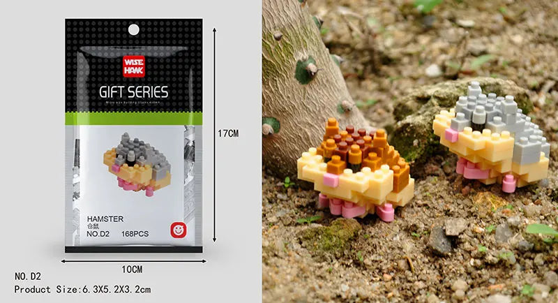 Mini Building Blocks 3D Animal  Diamond Model Micro Bricks Dog Cat Bird Moose Wolf Panda Macaw Toys For Children Birthday Gifts - CADA BRICKS®