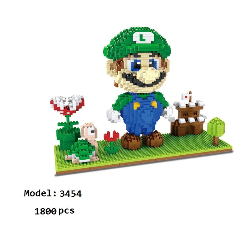 New Anime Mini Blocks Cute Cartoon Peach Luigi Building Bricks Toys for Children Present Bowser Valentine Girls Boy Juguetes - CADA BRICKS®