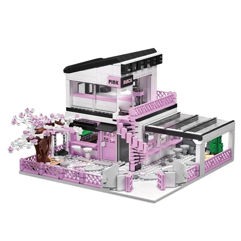 Creative City Japanese Style Range Single-family Villa flower house Building Blocks  Architecture Bricks Toys for Kid Gifts