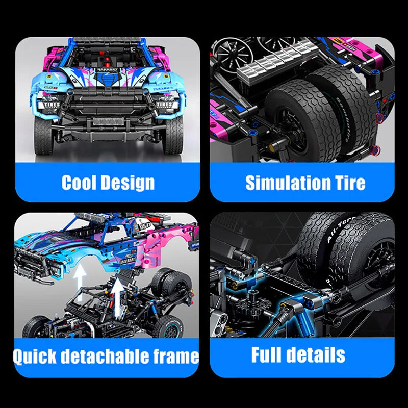 Technical Expert Off Road Sport Car Model Building Blocks City Mechanical Super Racing Vehicle Bricks MOC Toys For Children Gift