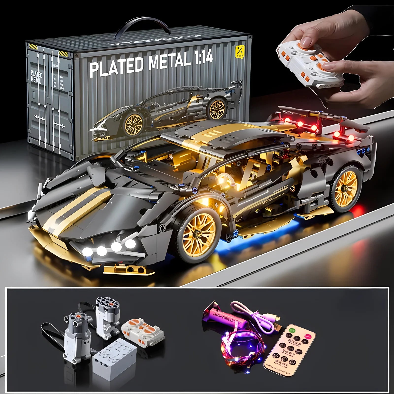 Technical Racing Sport Car Model Building Blocks technic adults 1:14 D ...