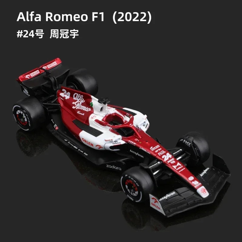 1:43 Scale 2022 Alfa Romeo F1 Team ORLEN C42 Technical Racing Car Building Block Formula 1 Model Vehicle Bricks Construction Toys For Gifts