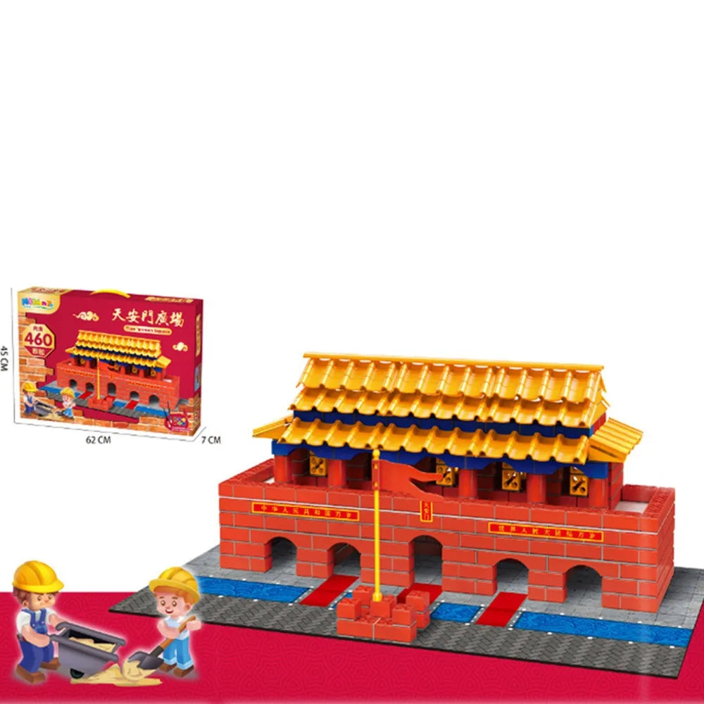 Multicolor DIY Building House Block Set Plastic Tile Houses Assemble T ...