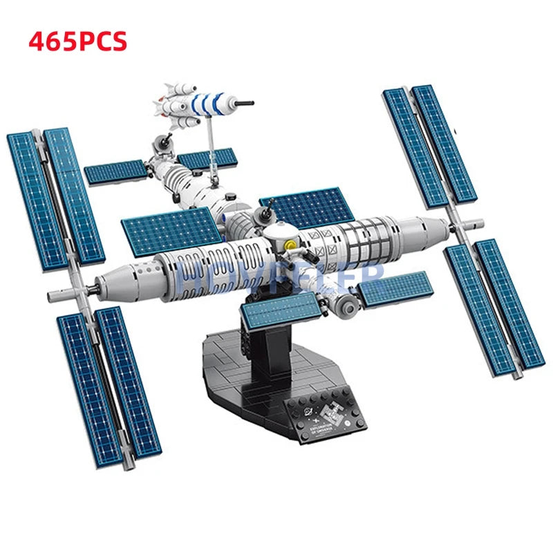Space Astronaut Spaceman City Building Blocks Shuttle Satellite Rocket Space Station Saturn Figure Bricks Gift for Adult Man