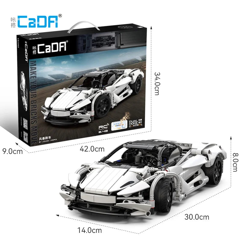 Cada Cool MOC APP Remote Control Storm Sports Car Model Building Blocks City Expert RC Racing Car Bricks Toys For Kid Gifts - CADA BRICKS®