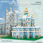 3737 STUKS Smolny Kerk Model Bouwstenen Wereldberoemde Attracties Architectonisch Straatbeeld Bakstenen Kinderen Doe-Het-Zelf Speelgoed Vakantiecadeau