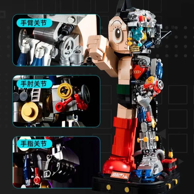 Astro Boy 70th Anniversary Assembled Building Blocks Trendy Desktop Model Ornaments Collectible Toys Holiday Gift - CADA BRICKS®