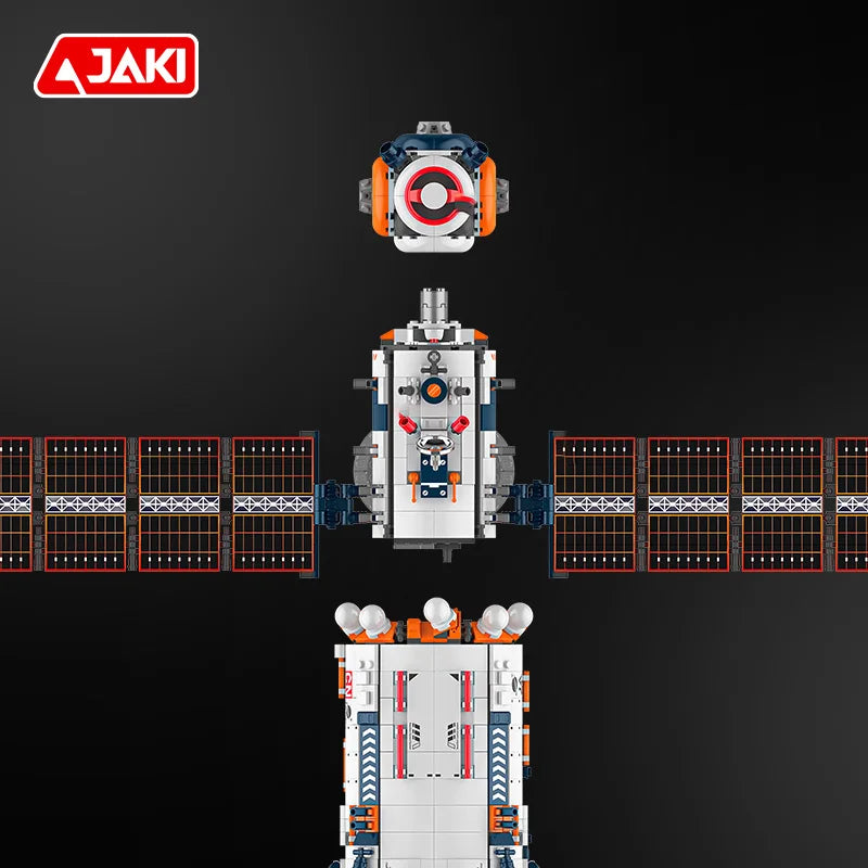 Modèle de bloc de construction du module central de la station spatiale de la série d'exploration spatiale JAKI, jouet de construction pour garçons, cadeau d'anniversaire