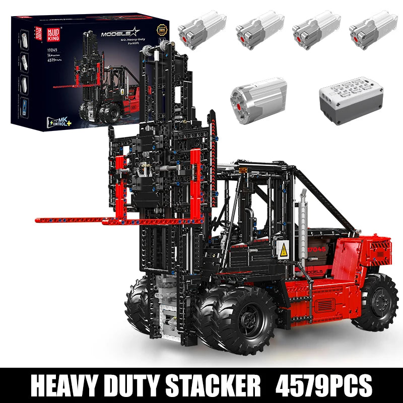 Mould King 17045 Technical Car Toys The RC Motorized Heavy-duty Forklift Building Block Engineering Truck Set Kid Christmas Gift