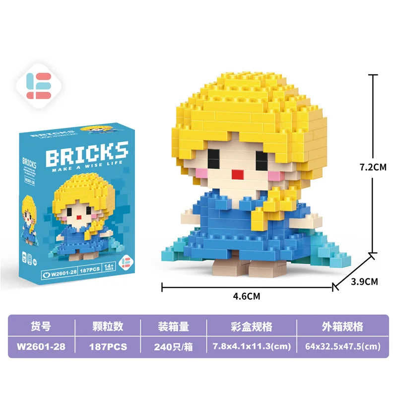 Disney Small Granular Building Model Toy Cartoon Character Stitch, SpongeBob Mini Block Toy Christmas Gift for Children - CADA BRICKS®