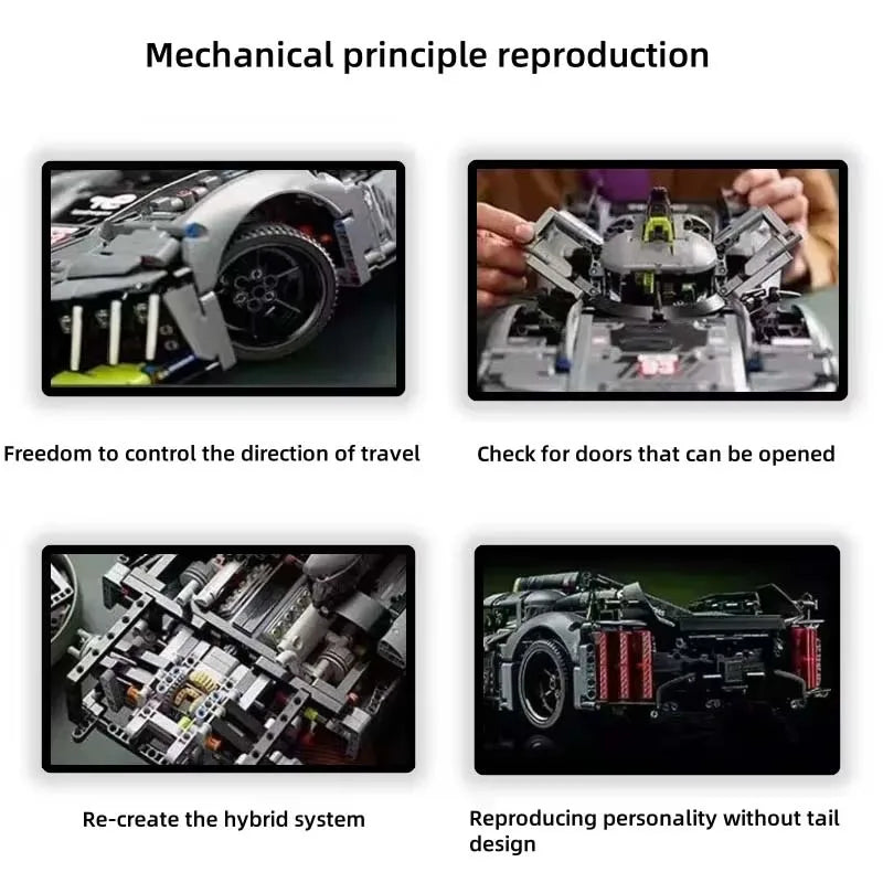 1:10 Technical 42156 1775Pcs Racing Sport Car Model Building Blocks Mechanical Speed Vehicle Supercar Brick Toys Kid Adult Gifts