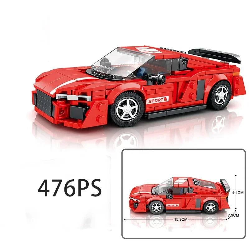 Car Series Building Blocks Model Sets Sports Racing Speed Champion DIY Educational Bricks Toys Boys Kids Adult Christmas Gifts