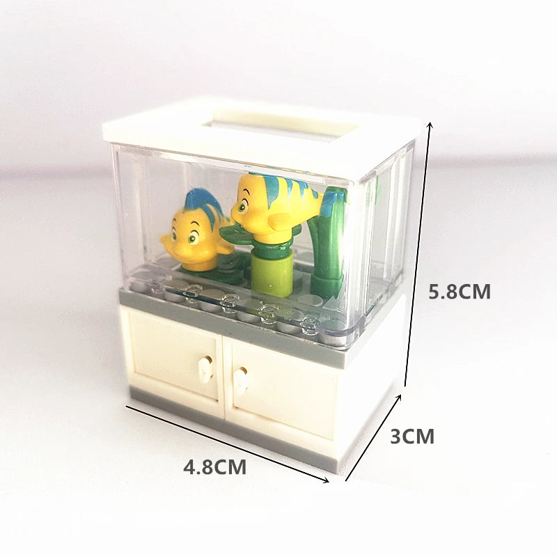City Friends Fish Tank Building Blocks MOC Assemble Toys ClownFish Turtle Lizard Pet Blocks DIY Toy Creative Toys for Kids Gift - CADA BRICKS®
