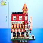 HUIQIBAO Toys MOC City Corner Coffee Shop Architecture Style Street View Micro Building Blocks for Children Construction Bricks - CADA BRICKS®