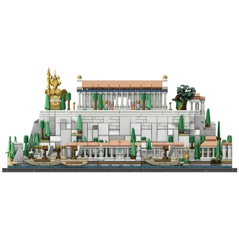 MOC 2025 New Greece Acropolis of Athens Castle Building Blocks Parthenon Amphitheatre Tower Architecture Brick Toy Children Gift