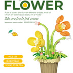 Building block flower simulation bouquet small particle assembly puzzle toy children's handmade DIY potted tabletop ornament