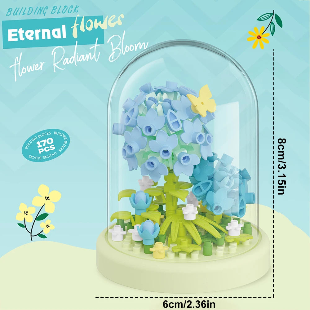 Diy Micro Flower Building Blocks Mini Bricks Particles Eternal Life Flowers Home Decoration Assembling Puzzle Toy Christmas Gift - CADA BRICKS®