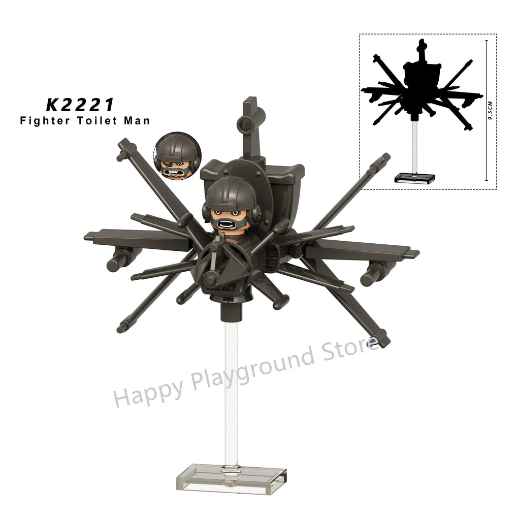 New KDL SWAT Skibidi Toilet Man Figures Anime Block Toys TvMan Titan Cameraman Speakerman Bricks Model Toy For Kid Birthday Gift - CADA BRICKS®