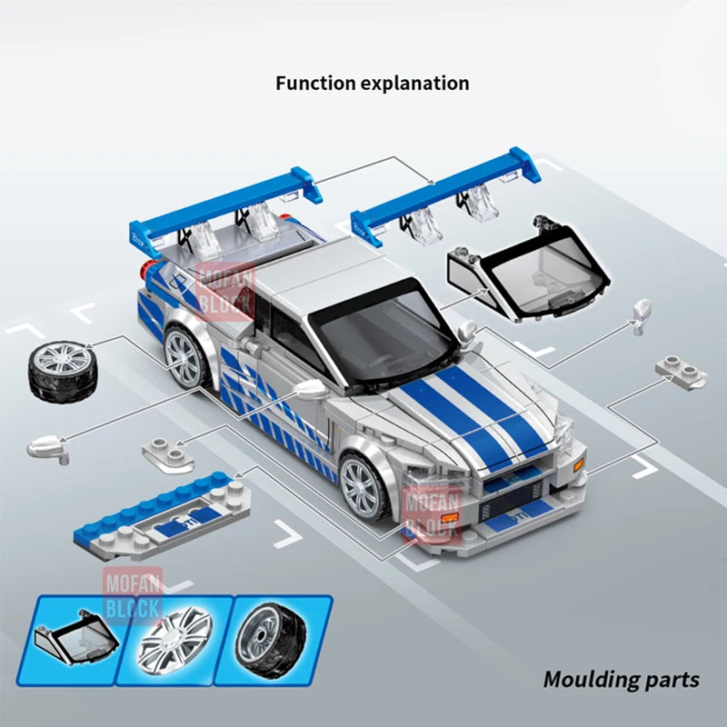 SEMBO BLOCK City Famous Technical Sports Car Supercar Model Assembly Building Block Classic Speed Vehicle Bricks Boy Toys Gifts