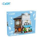 Cada Casa Giapponese Sushi Bricks Shop LED Casa Giapponese di Panini al Vapore Blocchi da Costruzione Caffè Estivo cada Giocattolo Serie Vista Strada Set