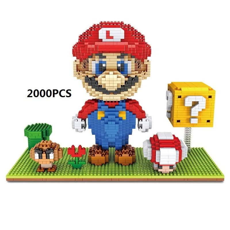 New Anime Mini Blocks Cute Cartoon Peach Luigi Building Bricks Toys for Children Present Bowser Valentine Girls Boy Juguetes - CADA BRICKS®