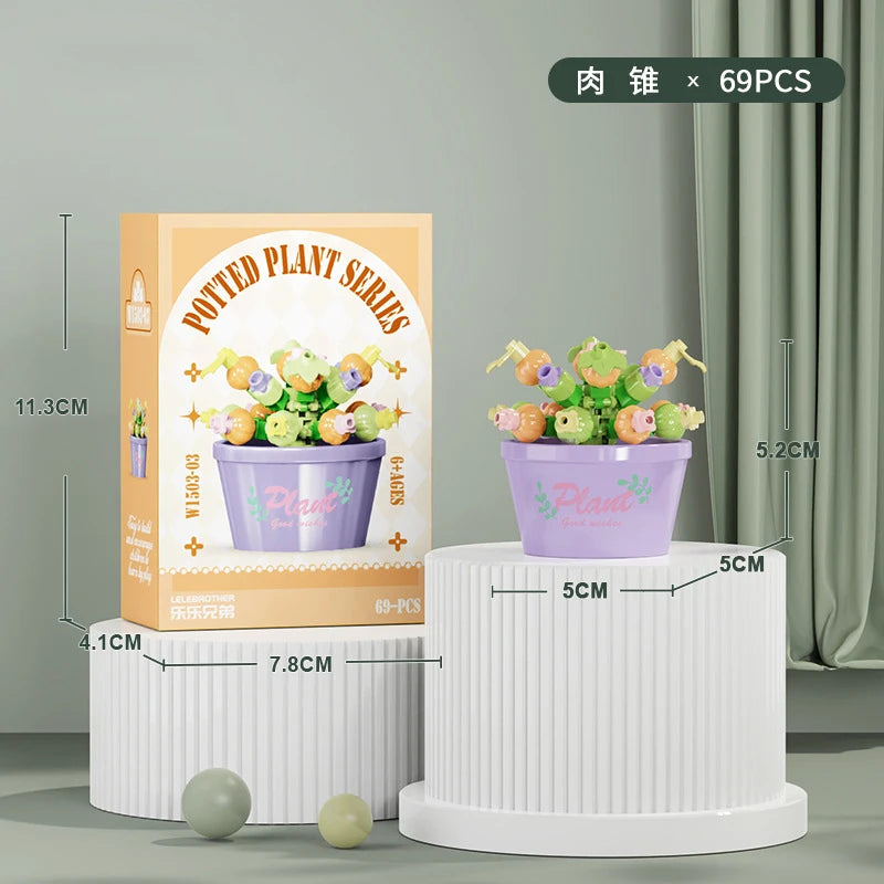 Bouquet Flower Mini Diy Building Block Toys for Children Bricks Blocks for Adults Constructor Micro Bricks Construction Set Gift - CADA BRICKS®