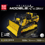 MOULD KING 15084 Technical Remote Control Engineering Truck Vehicle Toys Electric Bulldozer Building Blocks Bricks For Kids Gift
