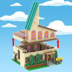 Moc Building Bricks Springfield Architecture Model Technology Modular Block City Street View Toy DIY Set Assembly Christmas Gift