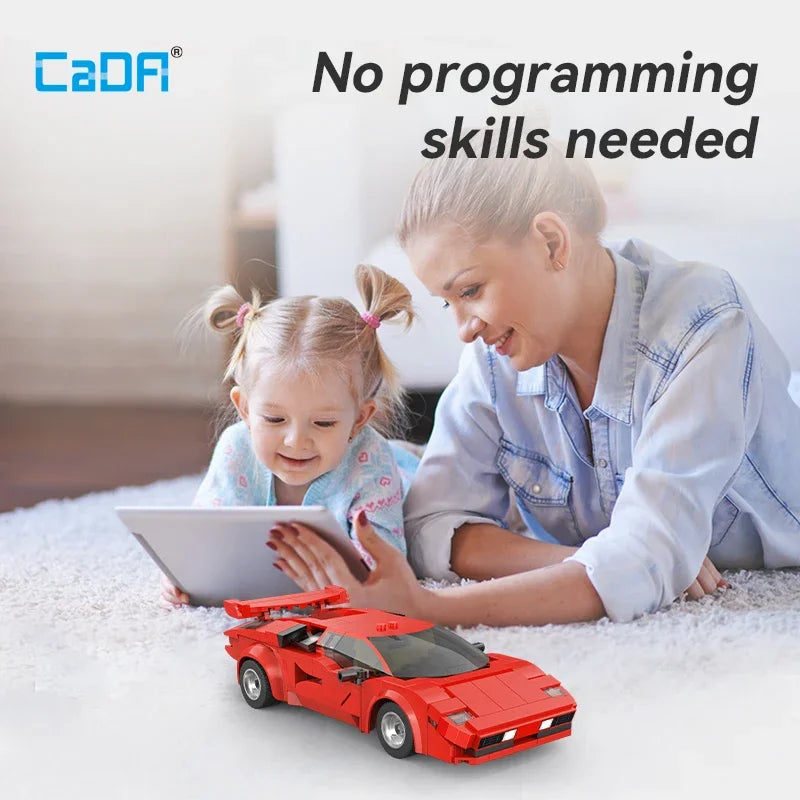 Cada 1:20 328 Pcs City Technological RC Racing Car App Building Blocks Remote Control Speed Vehicle Bricks Toy Holiday Gifts - CADA BRICKS®