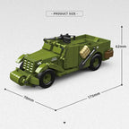 Military World War II tank Anti-tank gun M22 Locust Tank Building Blocks M6 Truck M3A1 Car Model Toys Bricks Toys For Kids Gifts
