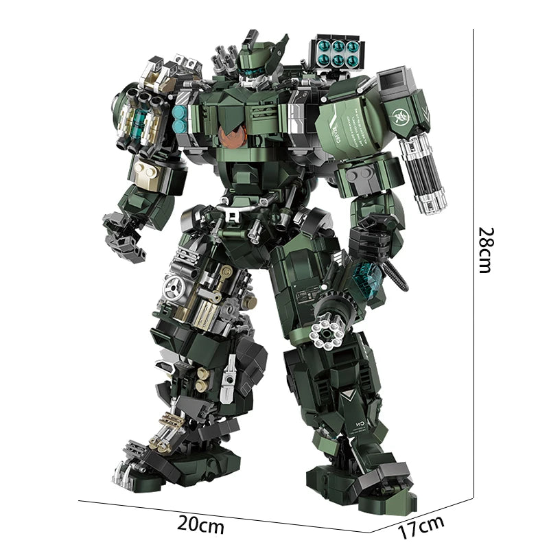 Technic Large Mecha Warrior Building Blocks Set Battle Robots Action Figure Model kits Adult Kids Assembled Toys Gifts For Boys - CADA BRICKS®