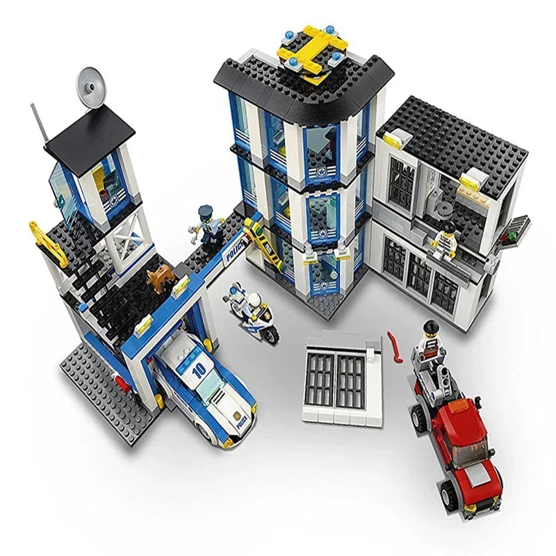 1078Pcs Police Station City Building Block Compatible MOC-60141 Brick Toys For Children Boys Birthday Christmas Gifts - CADA BRICKS®