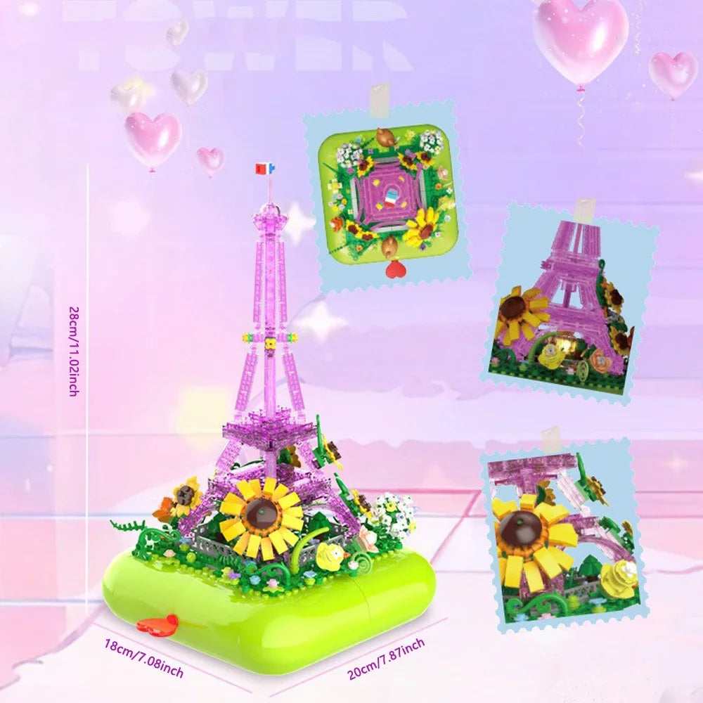 Knew Built 3 Size Choice Paris Eiffel Tower Micro Mini Building Blocks Toy France’s Pride Collectible Decoration and Gift-Worthy - CADA BRICKS®